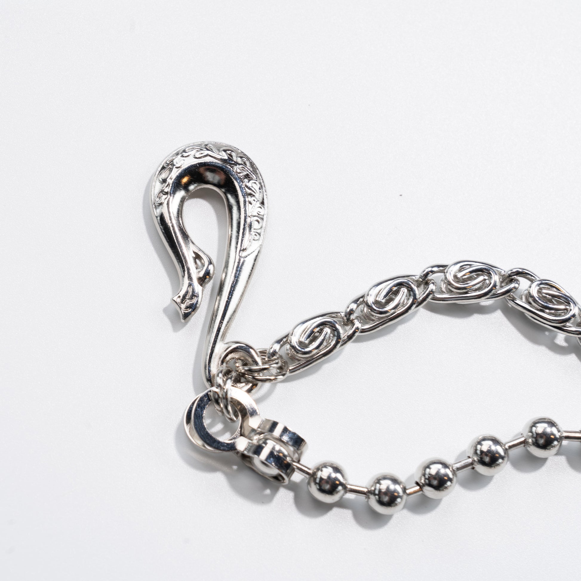 Silver Glow Bead  Woven Double  Chain