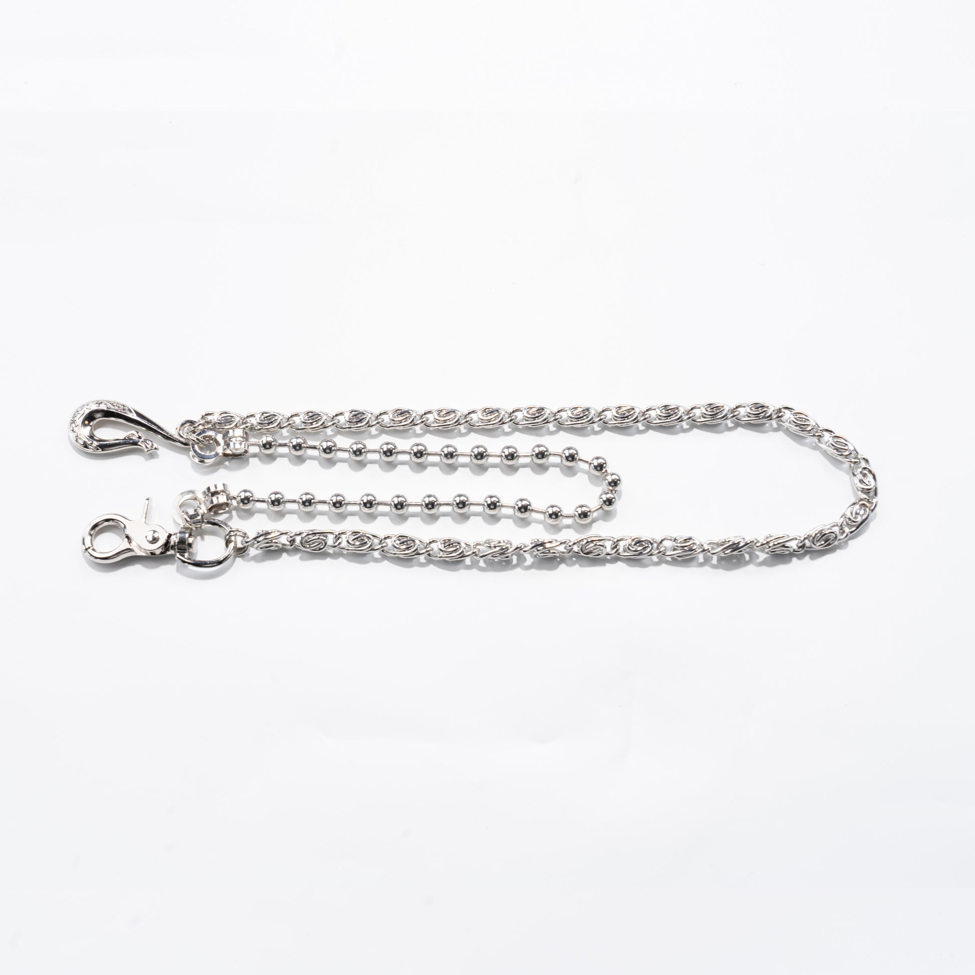 Silver Glow Bead  Woven Double  Chain