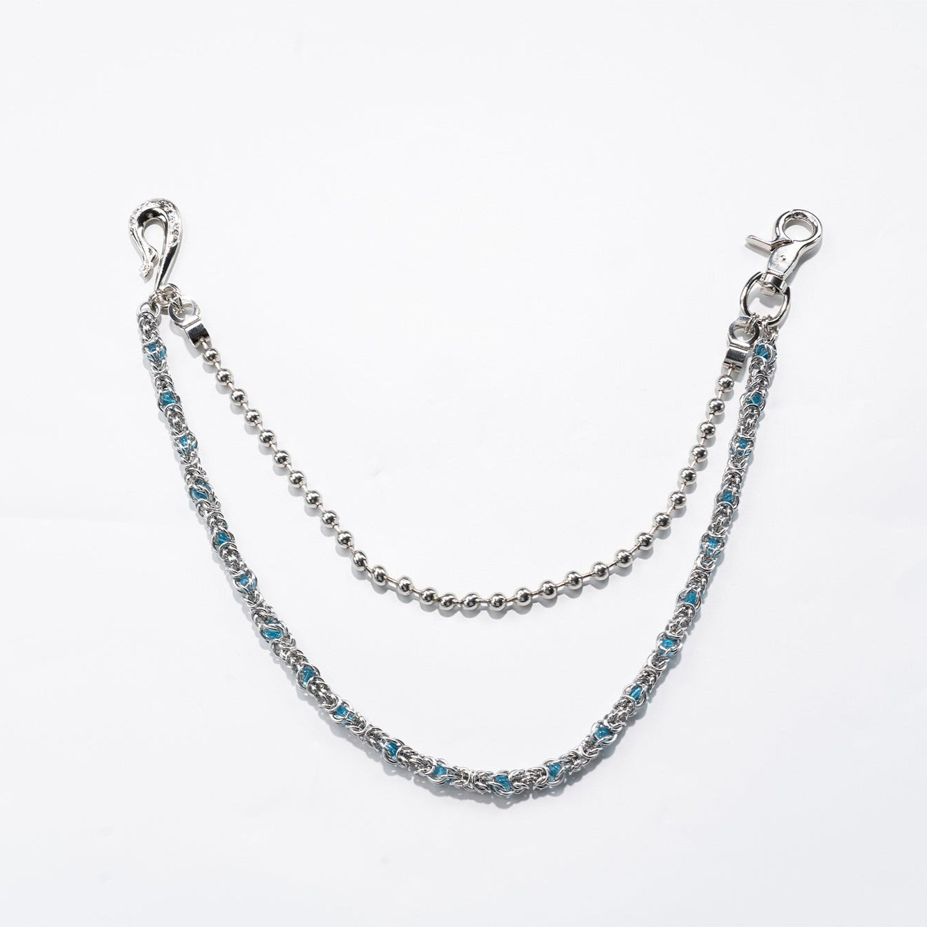 Crystal  blue Bead Chain