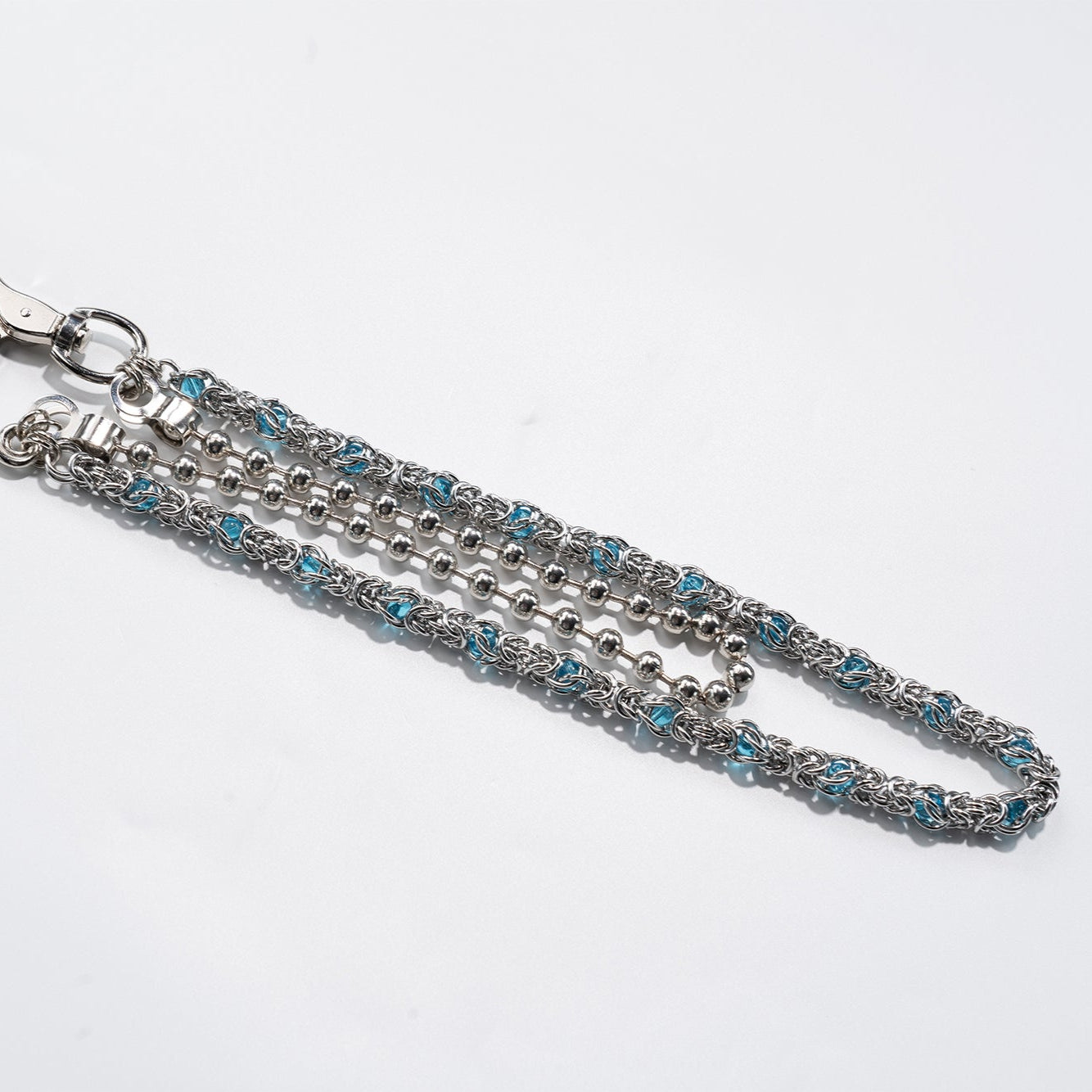 Crystal  blue Bead Chain