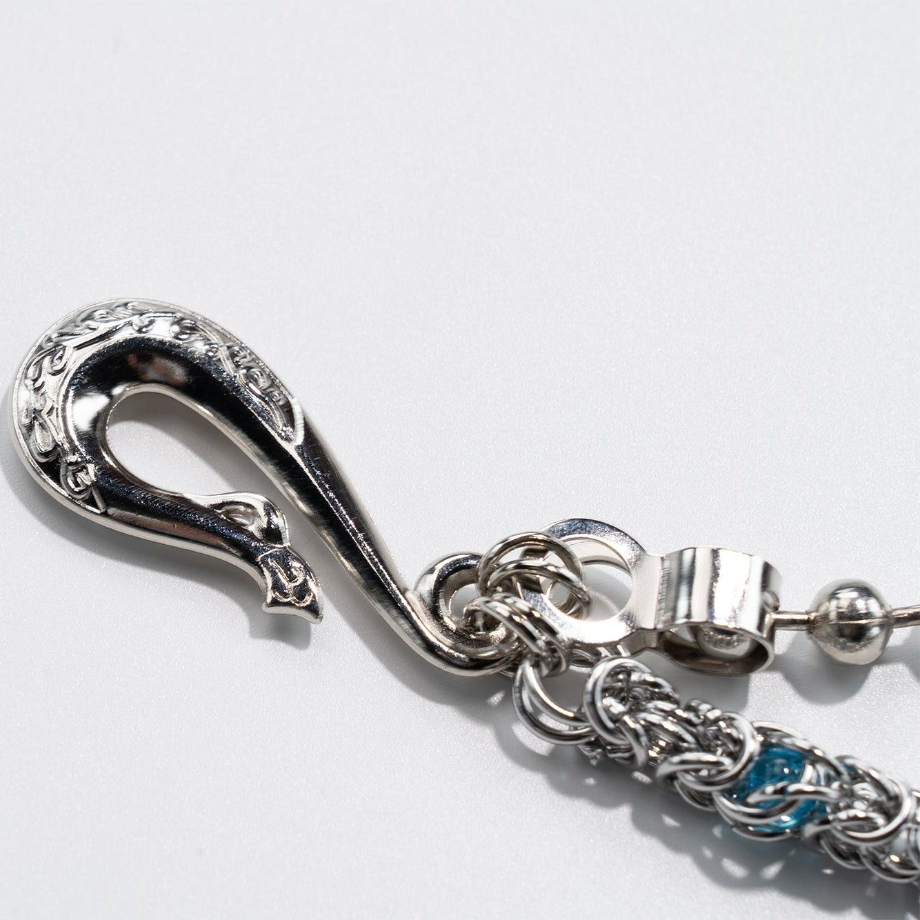 Crystal  blue Bead Chain