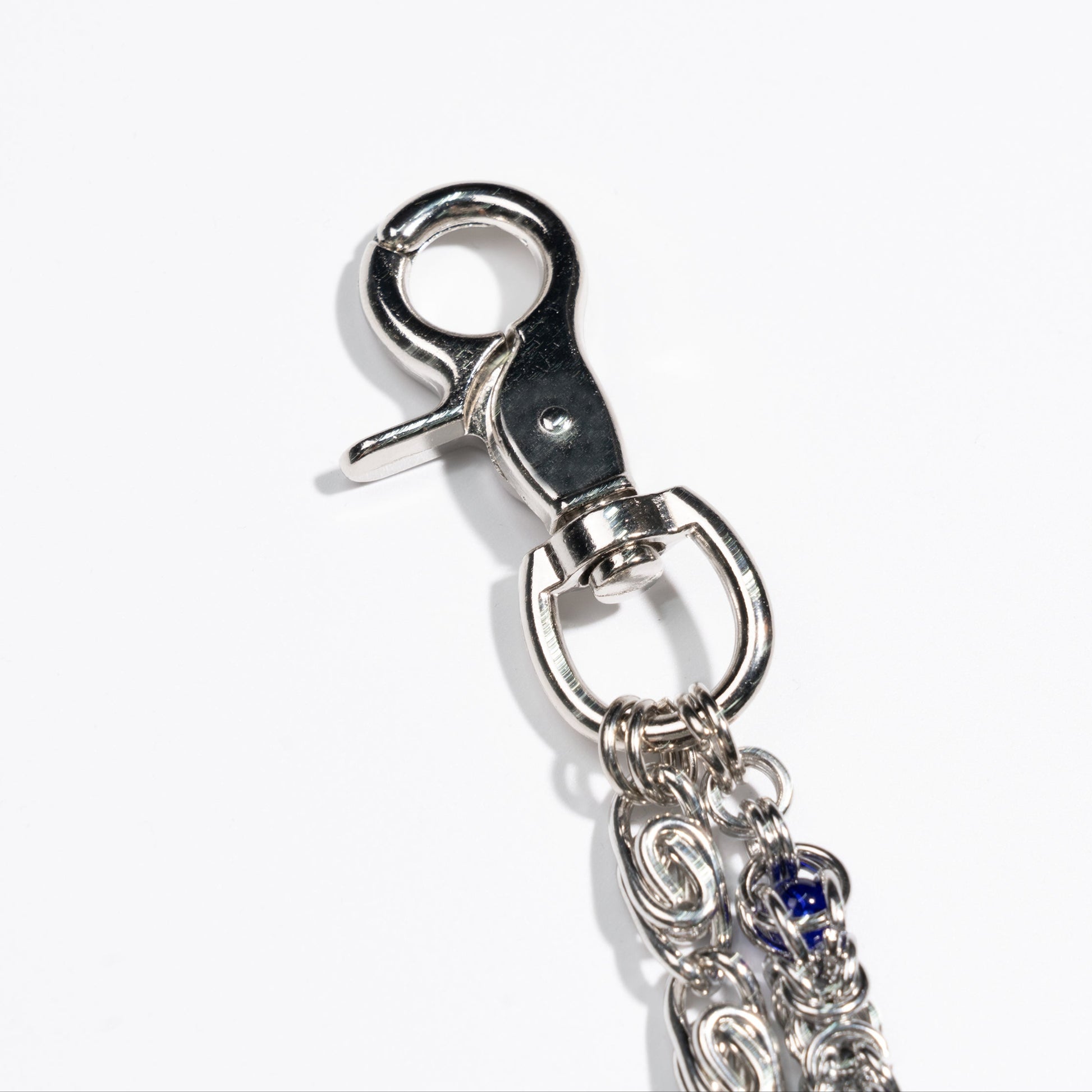 Double Strand Chain with Blue  Purple Gemstone