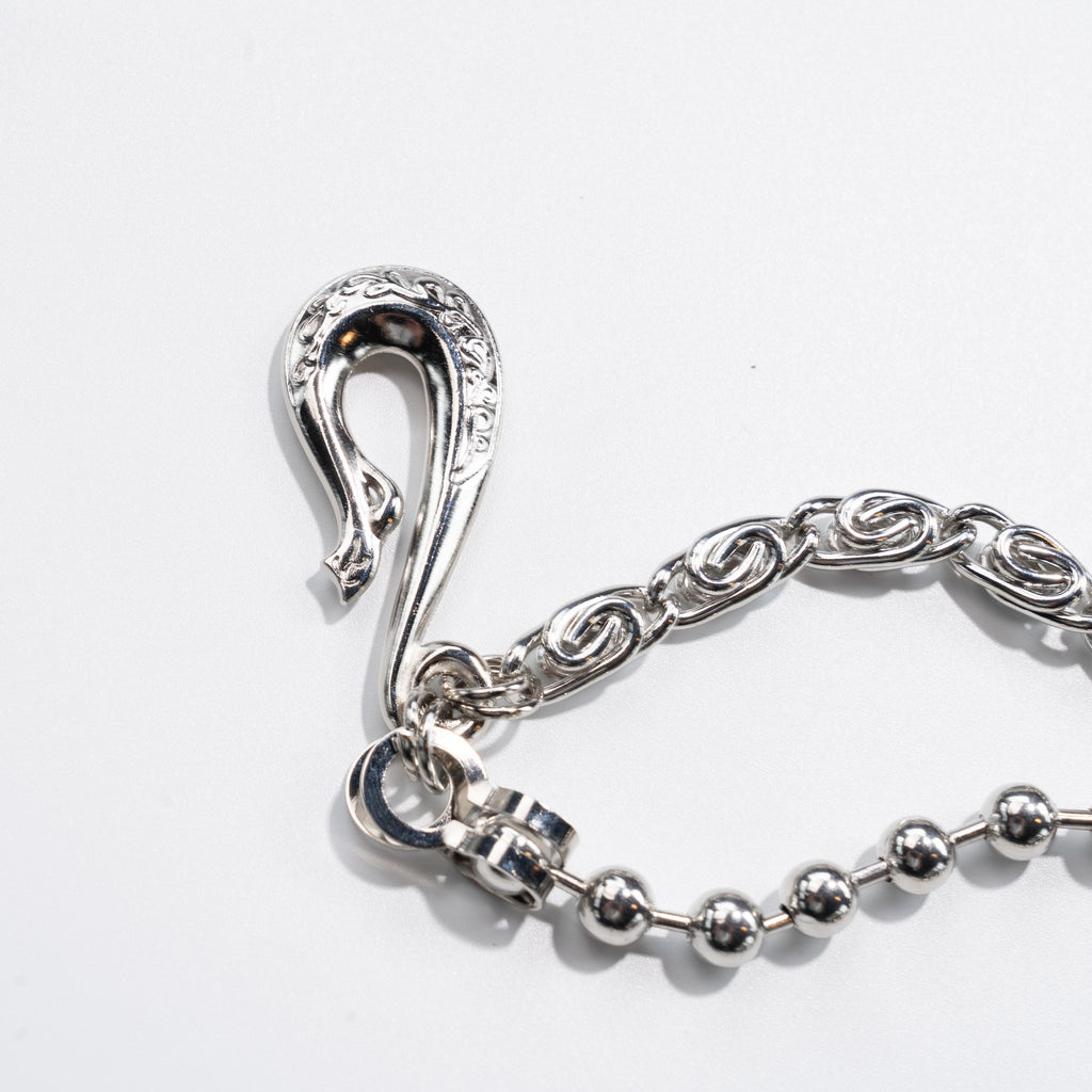 Silver Glow Bead  Woven Double  Chain