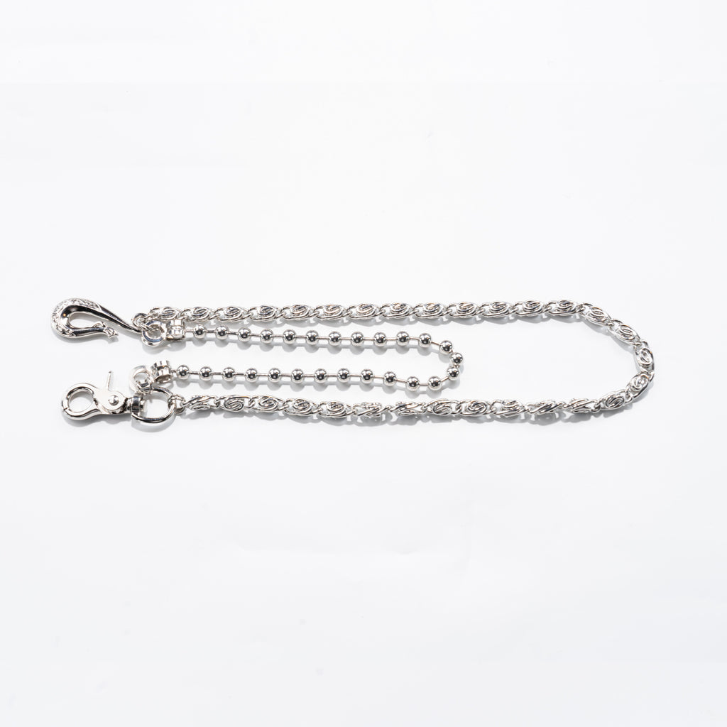 Silver Glow Bead  Woven Double  Chain