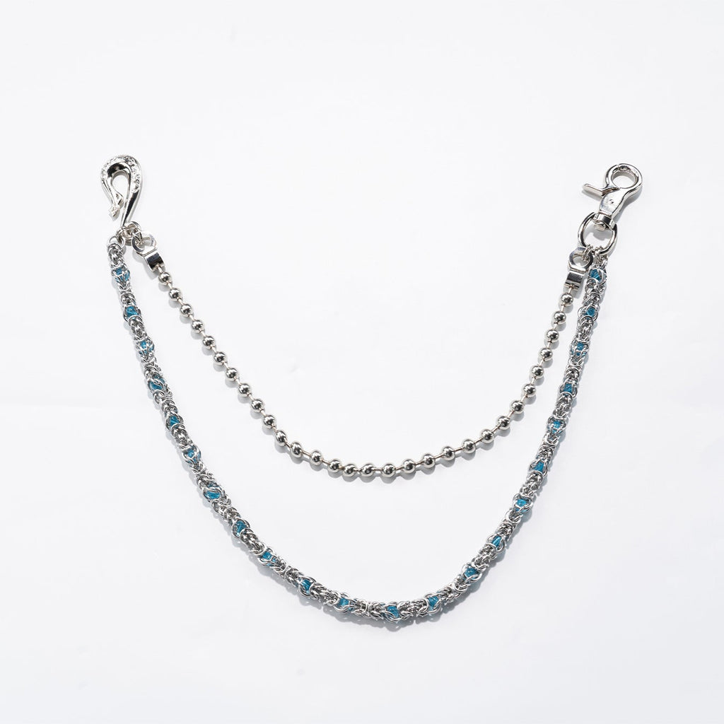 Crystal  blue Bead Chain (wholesale)