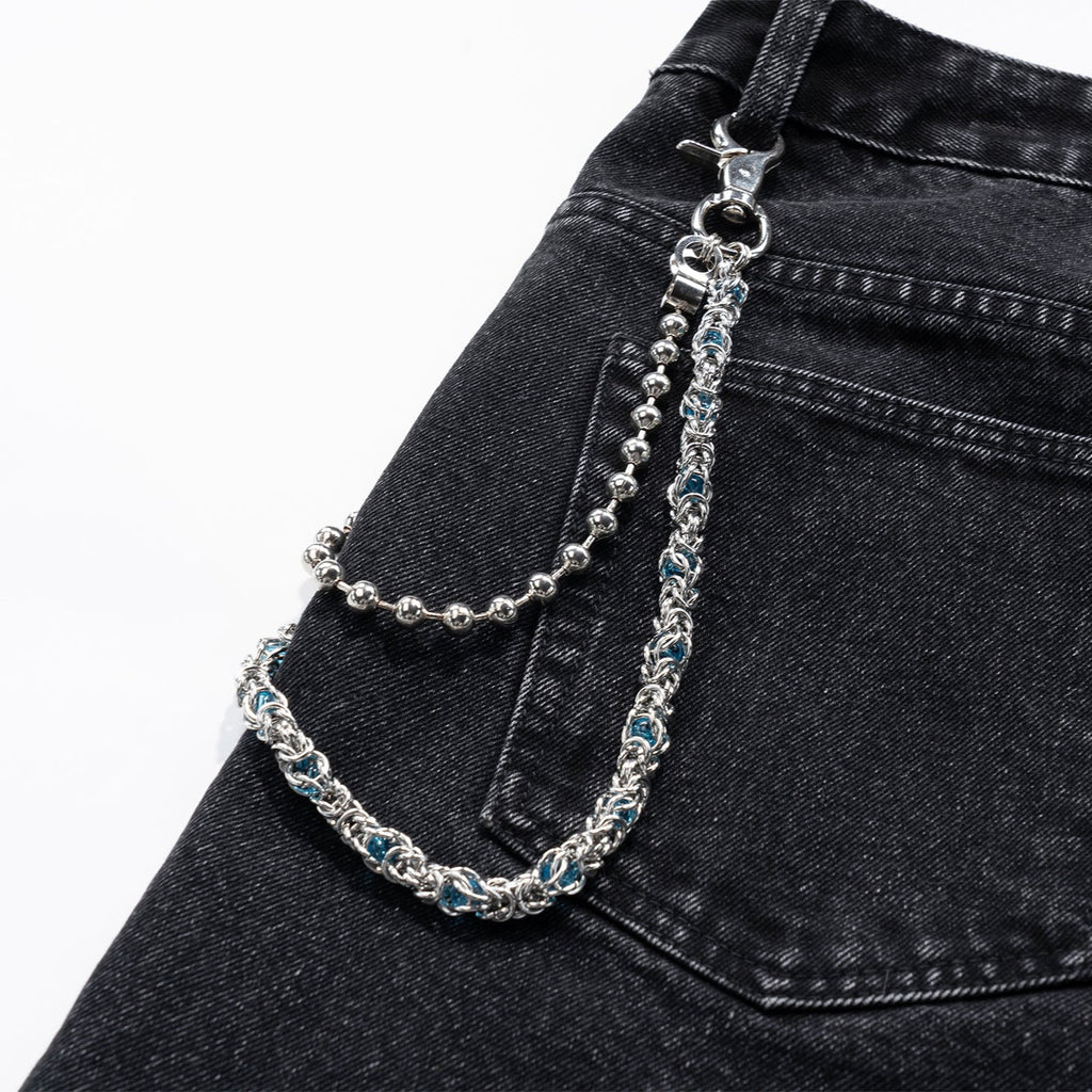 Crystal  blue Bead Chain (wholesale)