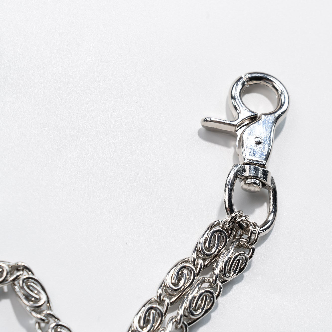 Mirror  Silver Loop  Buckle Chain