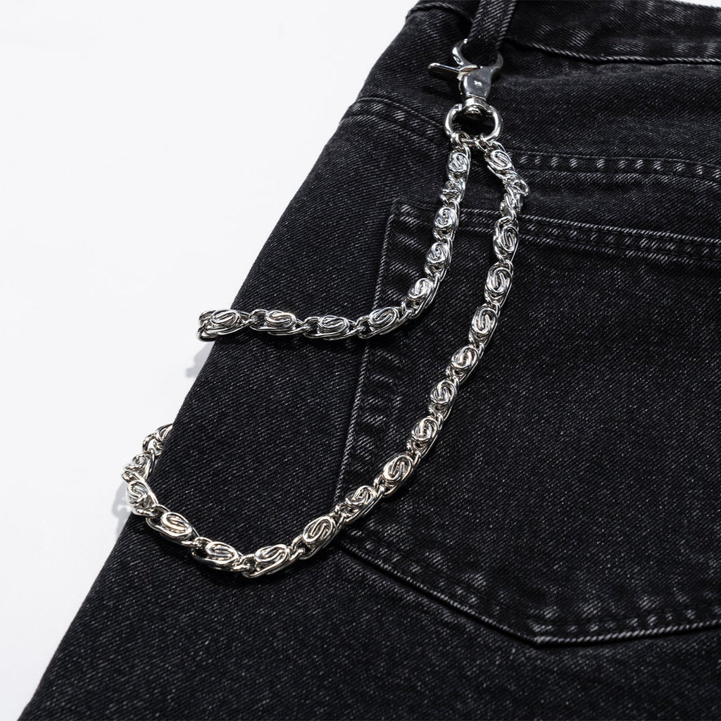 Mirror  Silver Loop  Buckle Chain (wholesale)