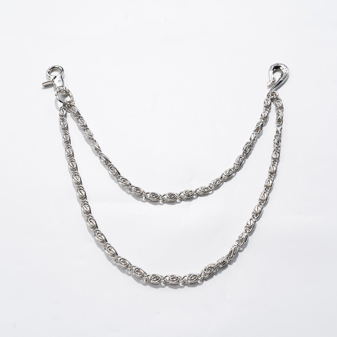 Mirror  Silver Loop  Buckle Chain