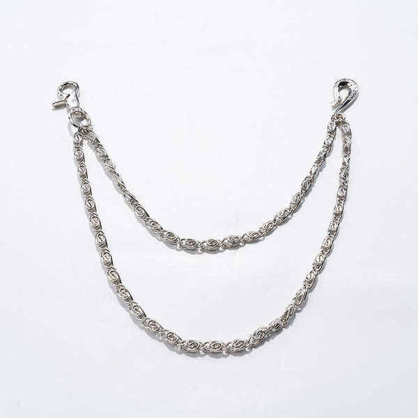 Mirror  Silver Loop  Buckle Chain