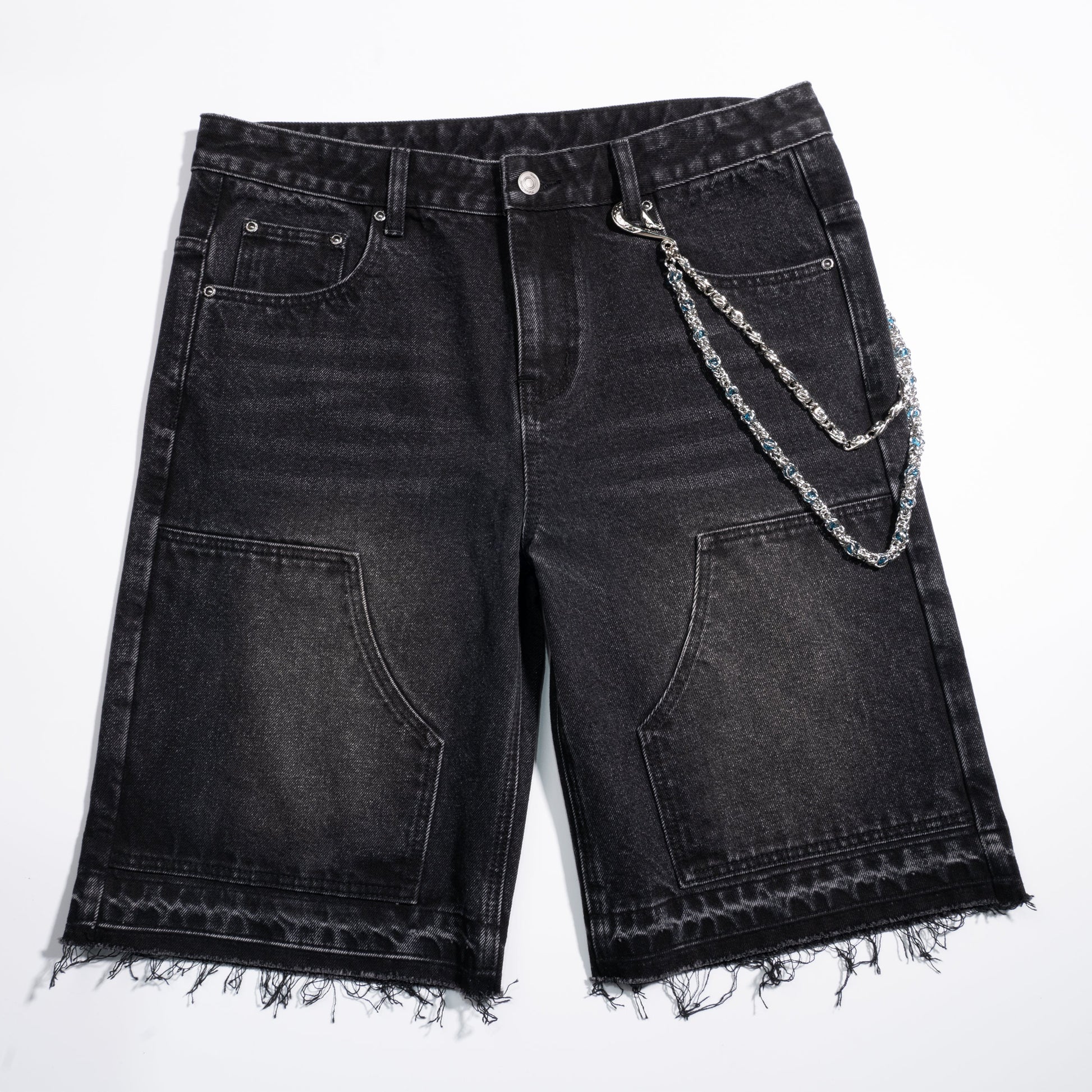 Lake  Blue Sapphire Loop  Buckle Double  Strand Chain