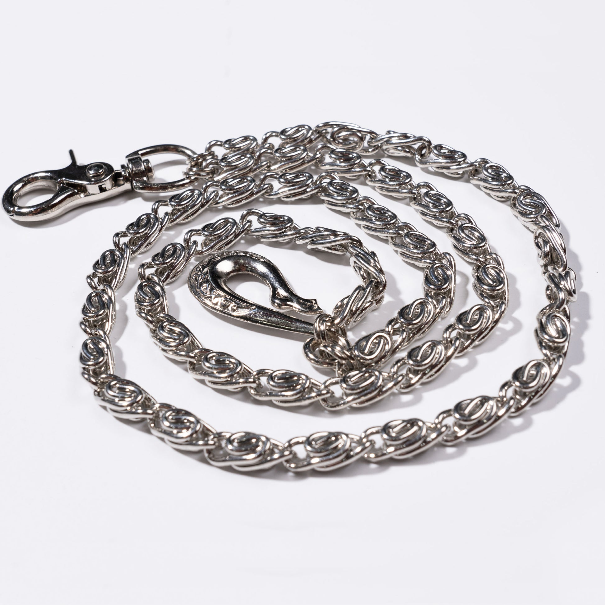 Mirror  Silver Loop  Buckle Chain