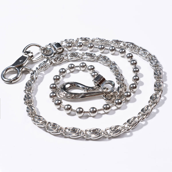 Silver Glow Bead  Woven Double  Chain