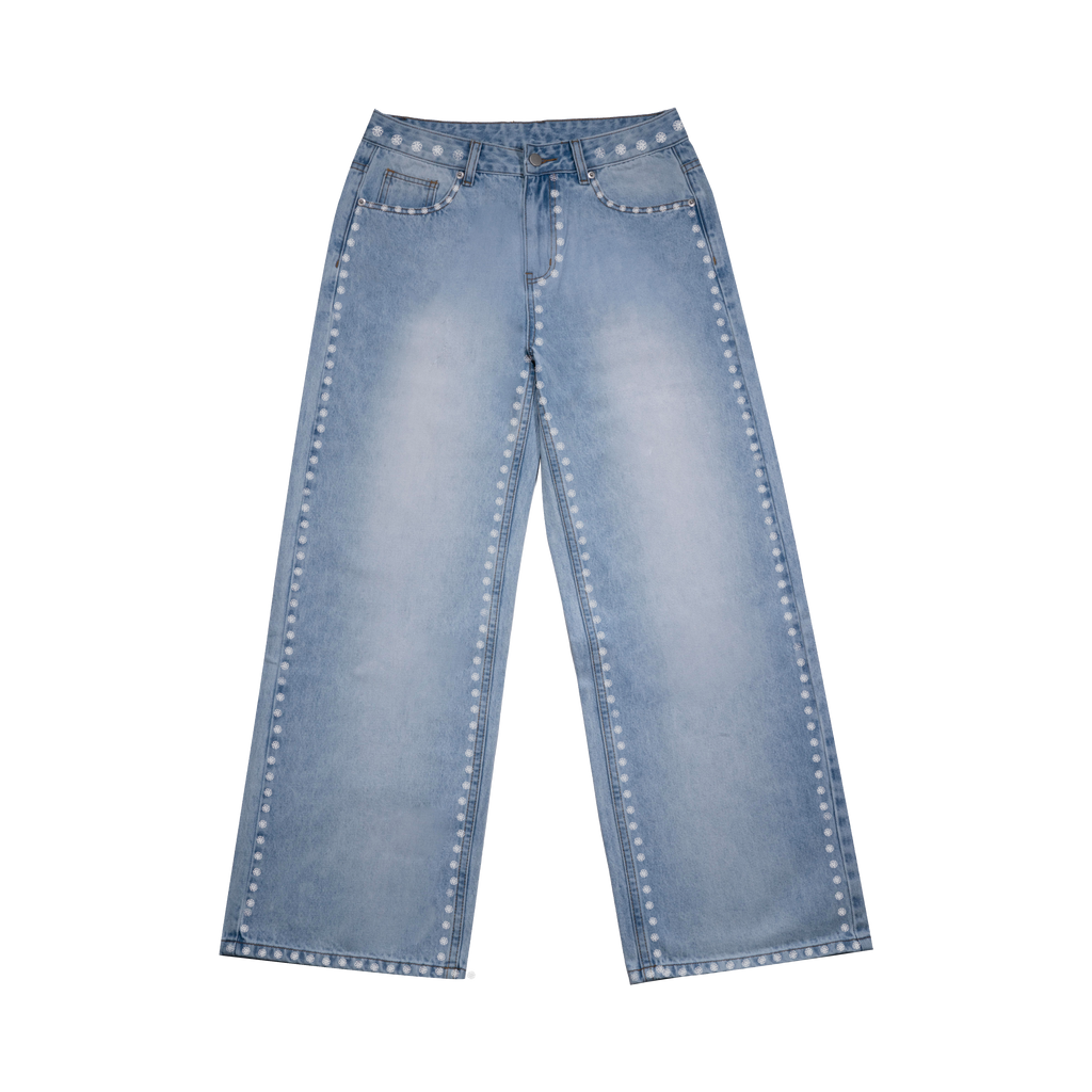 Pale Denim with Rivets