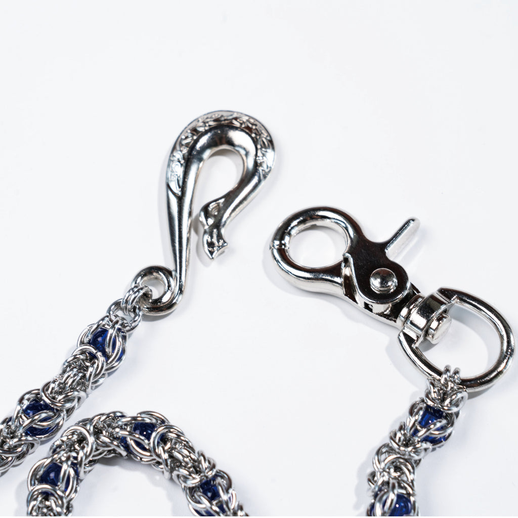 Single chain of blue-purple gemstone