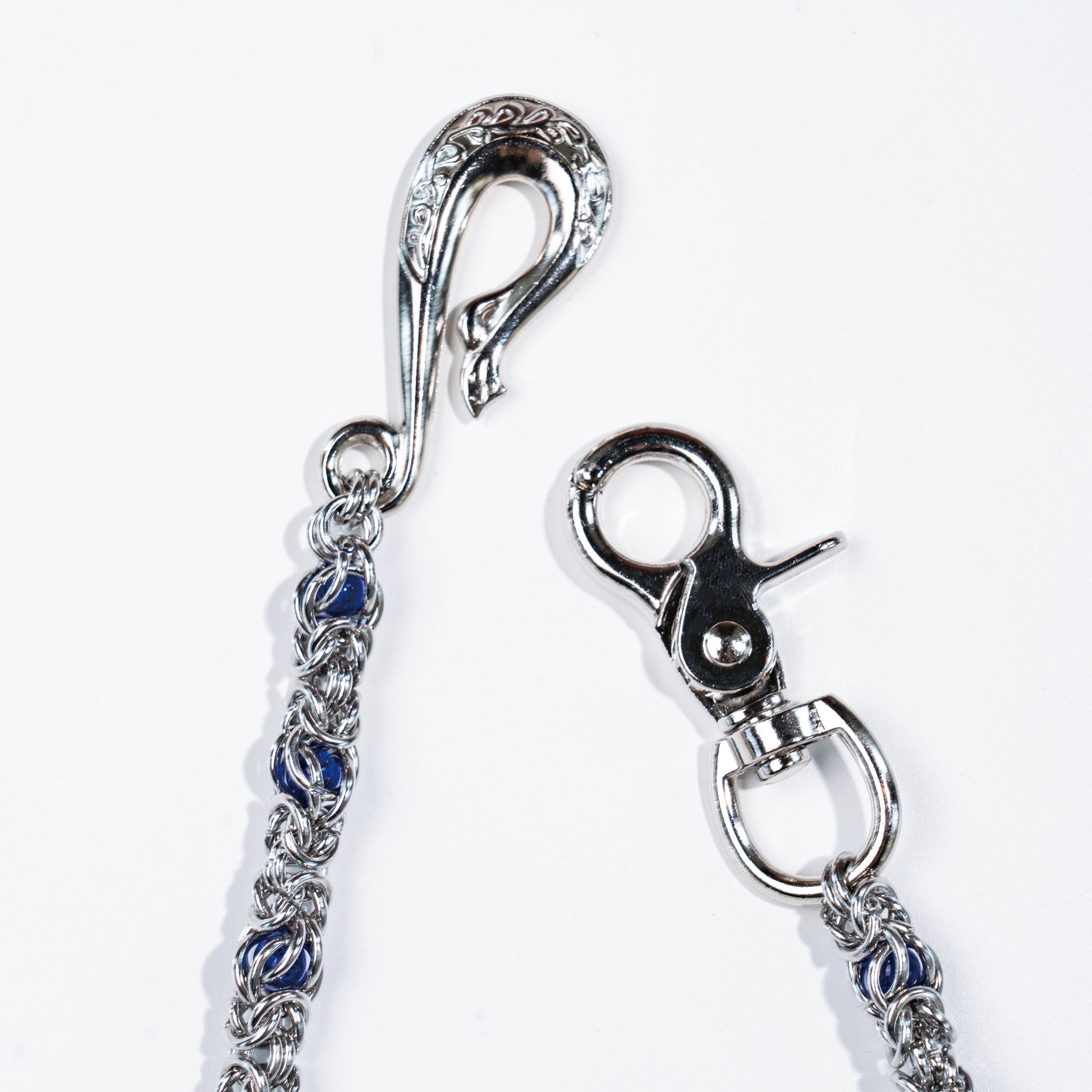 Single chain of blue-purple gemstone